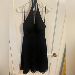 Philip Decaprio Halter Dress Black with Sequin Detailing